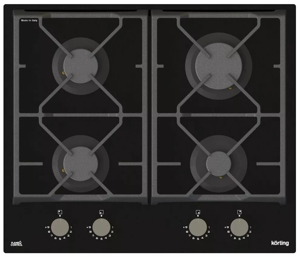 Газовая варочная панель KORTING HGG 6985 CN FLC RU, черная